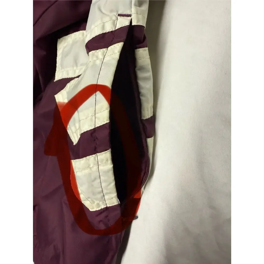 Vintage Adidas  windbreaker jacket 3 Stripes  Full Zipper Mens Size XL Purple - Picture 14 of 16